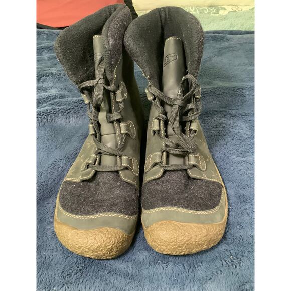 Keen Olive Green Rubber Hiking Boots - Size 8.5 - Gorpcore - Picture 1 of 4